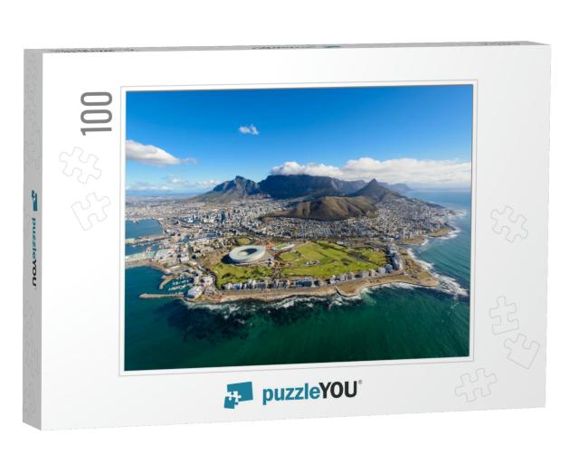 Aerial View of Cape Town, South Africa on a Sunny Afterno... Jigsaw Puzzle with 100 pieces