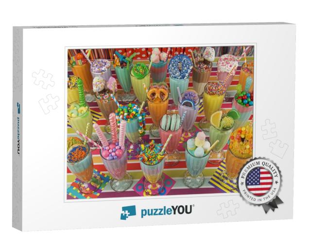 Colorful Fancy Milkshakes Collage Jigsaw Puzzle