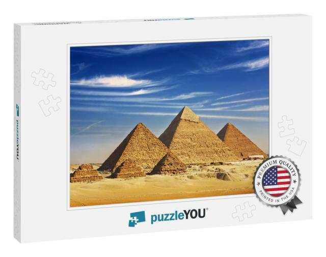 Egypt. Cairo - Giza. General View of Pyramids from the Gi... Jigsaw Puzzle