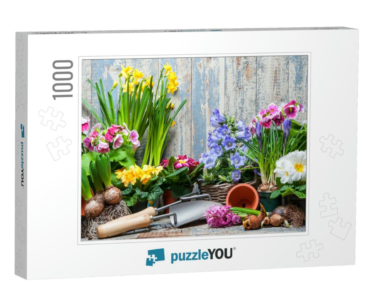 Gardener Planting Spring Flower... Jigsaw Puzzle with 1000 pieces