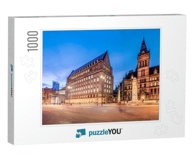 The Old & New Town Hall Buildings in the City Center of M... Jigsaw Puzzle with 1000 pieces