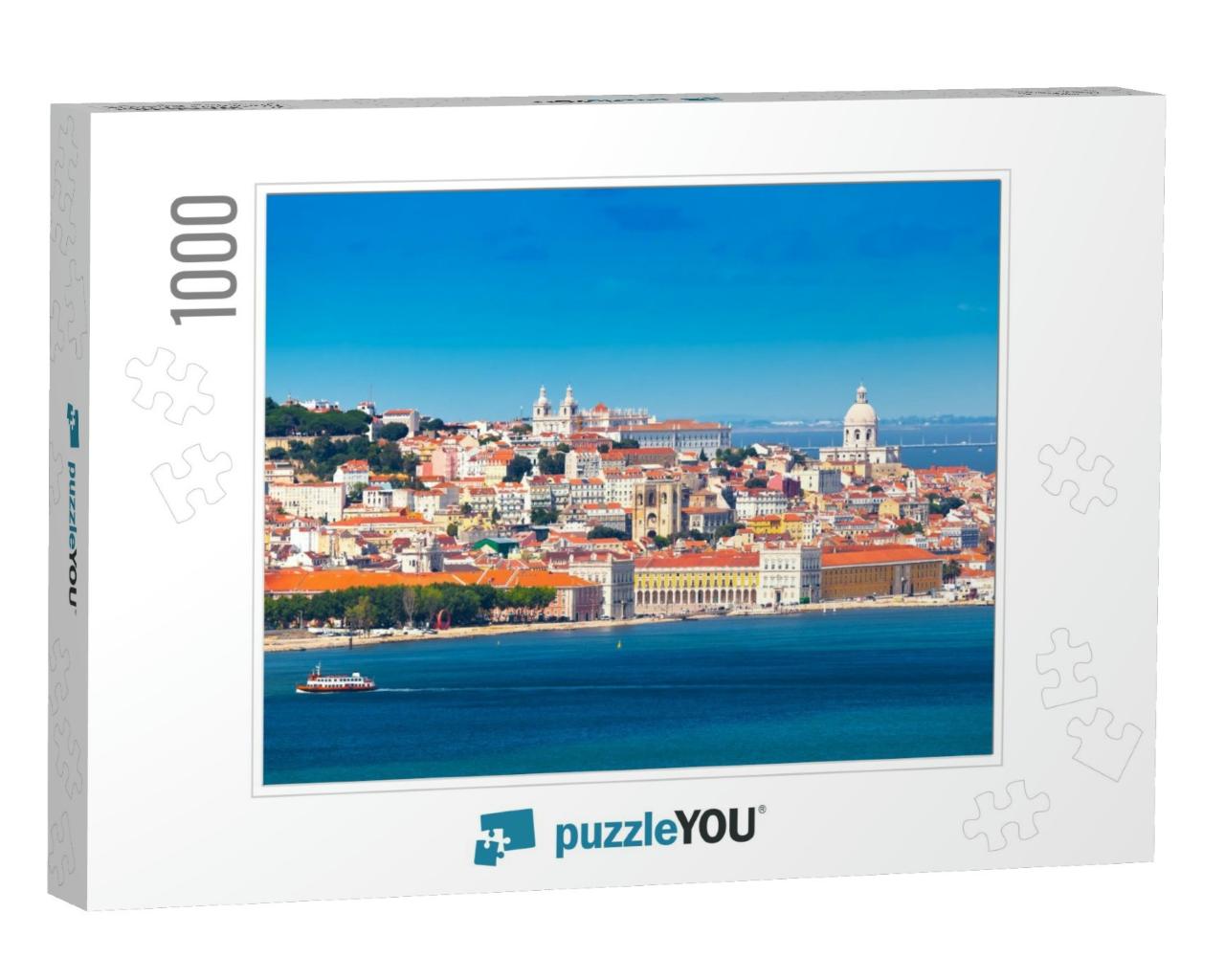 Lisbon Skyline as Seen from Almada Portugal... Jigsaw Puzzle with 1000 pieces