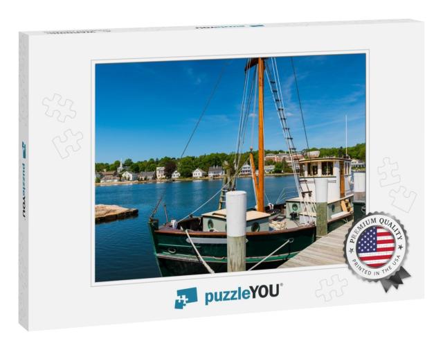 Fishing Boat At Mystic Seaport, Connecticut, New England... Jigsaw Puzzle