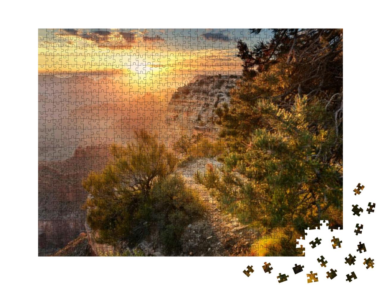 Hopi Point by Sunrise, Grand Canyon National Park, West A... Jigsaw Puzzle with 1000 pieces