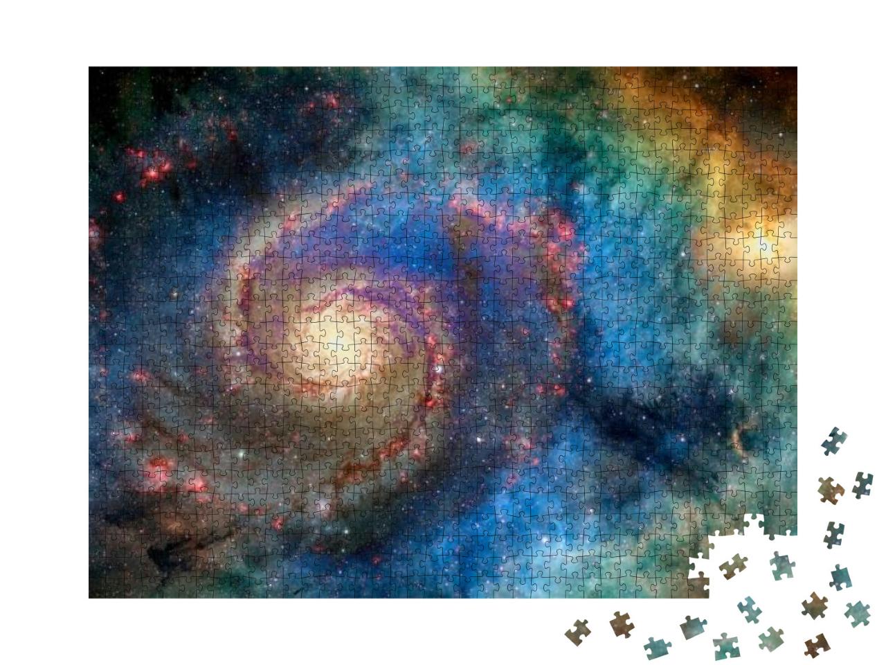 Awesome Spiral Galaxy Many Light Years Far from the Earth... Jigsaw Puzzle with 1000 pieces