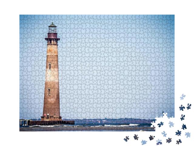 Morris Island Lighthouse on a Sunny Day... Jigsaw Puzzle with 1000 pieces