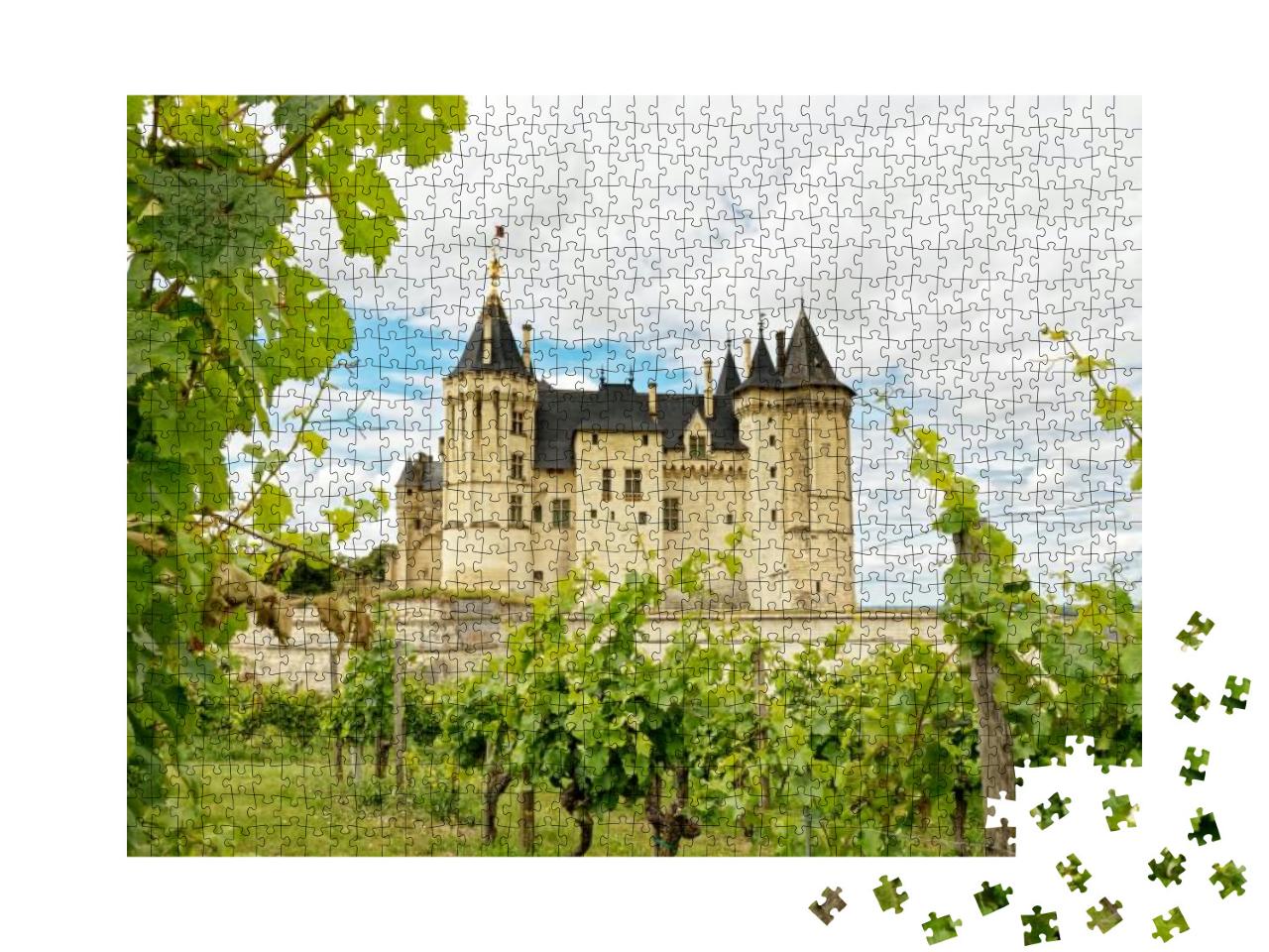 Saumur Castle, Ancient French Loire Castle in Front of Vi... Jigsaw Puzzle with 1000 pieces