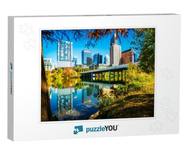 Forests & Trees in Downtown Austin Texas with Turquoise M... Jigsaw Puzzle