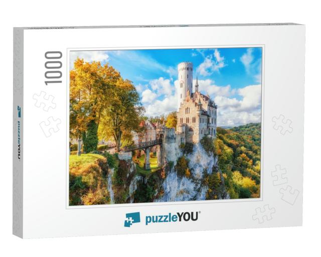 Germany, Lichtenstein Castle in Baden-Wurttemberg Land in... Jigsaw Puzzle with 1000 pieces
