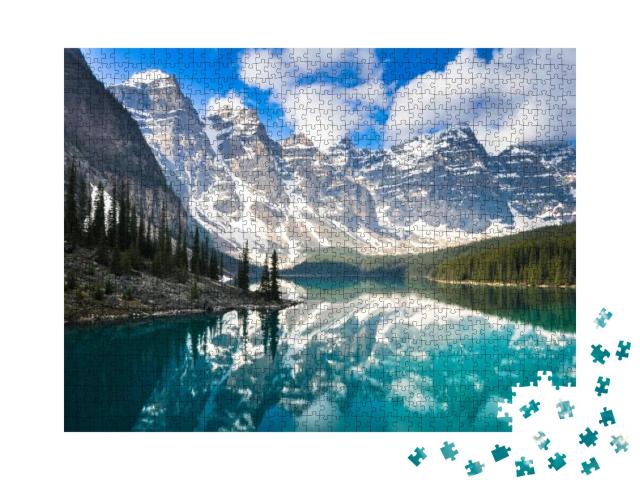 Moraine Lake, Rocky Mountains, Canada... Jigsaw Puzzle with 1000 pieces