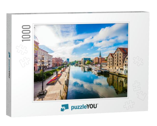 Old Town & Granaries by the Brda River. Bydgoszcz, Poland... Jigsaw Puzzle with 1000 pieces