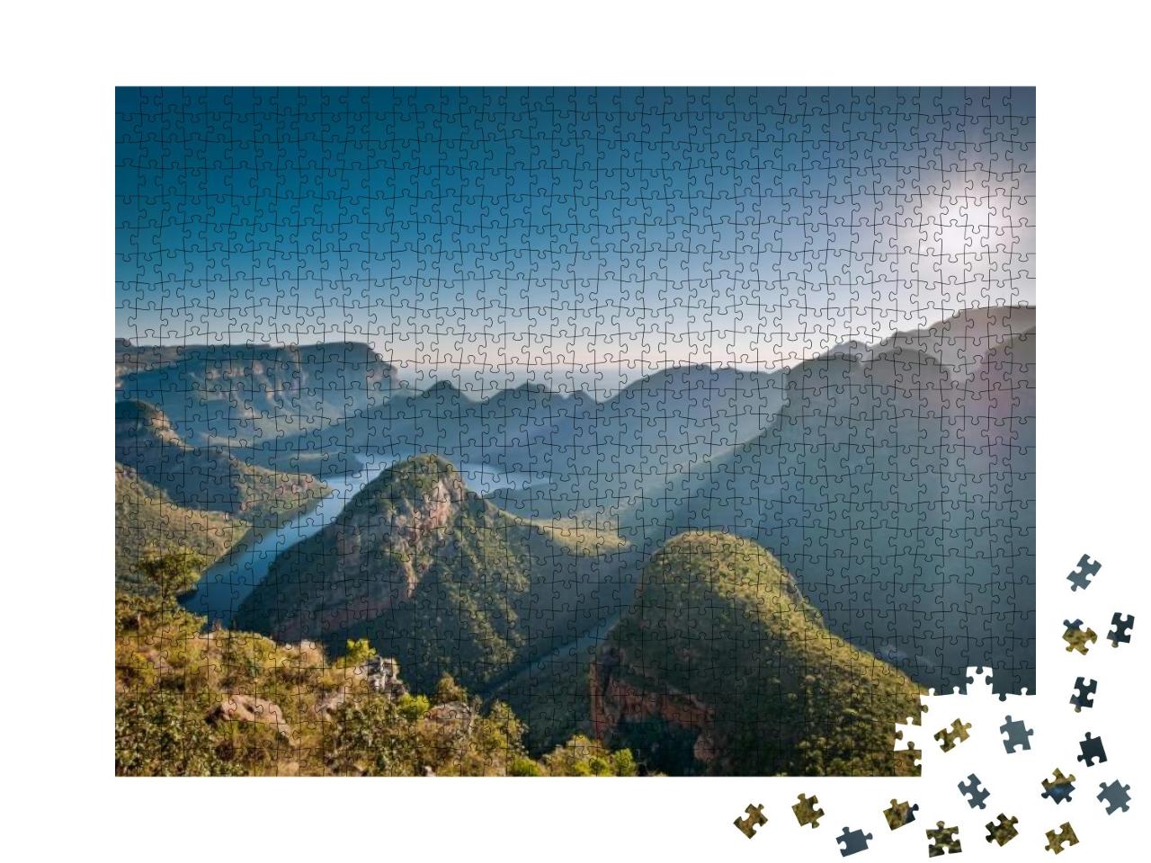Morning Sunlight Baths the Blyde River Canyon in Mpumulan... Jigsaw Puzzle with 1000 pieces