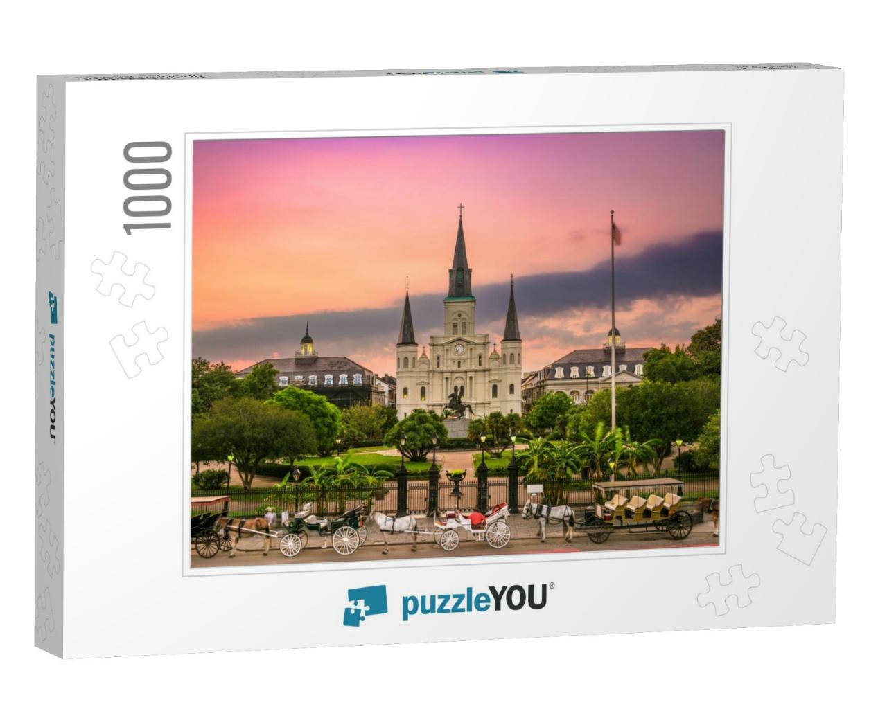 New Orleans, Louisiana At Jackson Square... Jigsaw Puzzle with 1000 pieces