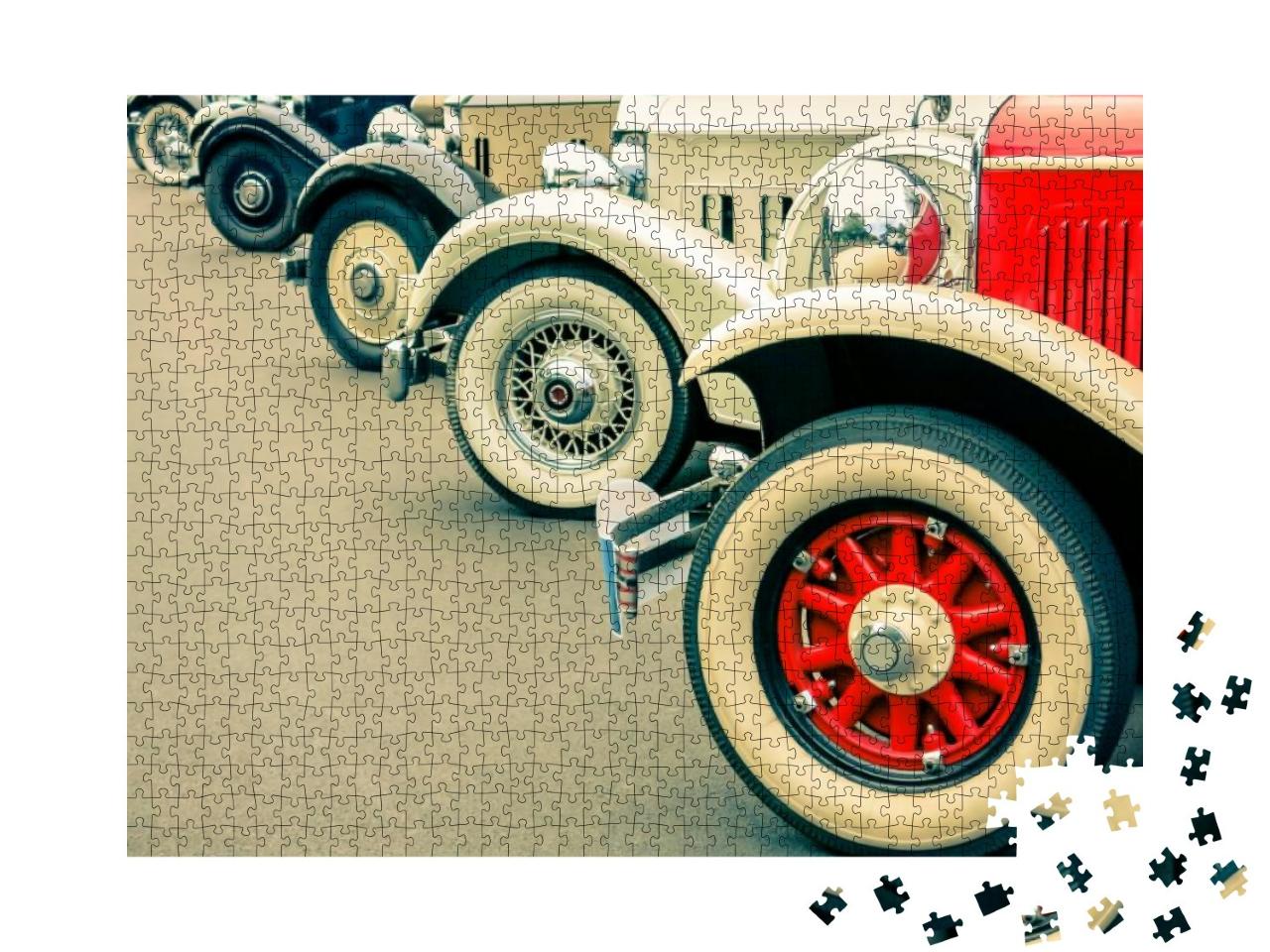 Vintage Car Wheels - Classic Vehicles... Jigsaw Puzzle with 1000 pieces