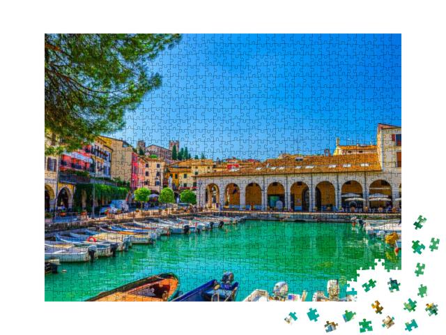 Old Harbor Porto Vecchio with Motor Boats on Turquoise Wa... Jigsaw Puzzle with 1000 pieces