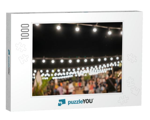 Blurred Lights, Decorative Outdoor Hanging in the Garden... Jigsaw Puzzle with 1000 pieces