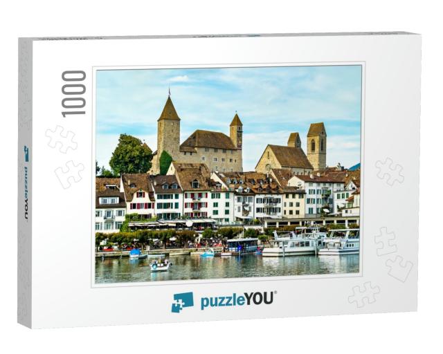 Rapperswil Castle in Rapperswil-Jona At Lake Zurich in th... Jigsaw Puzzle with 1000 pieces