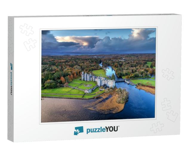 Luxury Ashford Castle & Gardens from Above Drone- Co. May... Jigsaw Puzzle