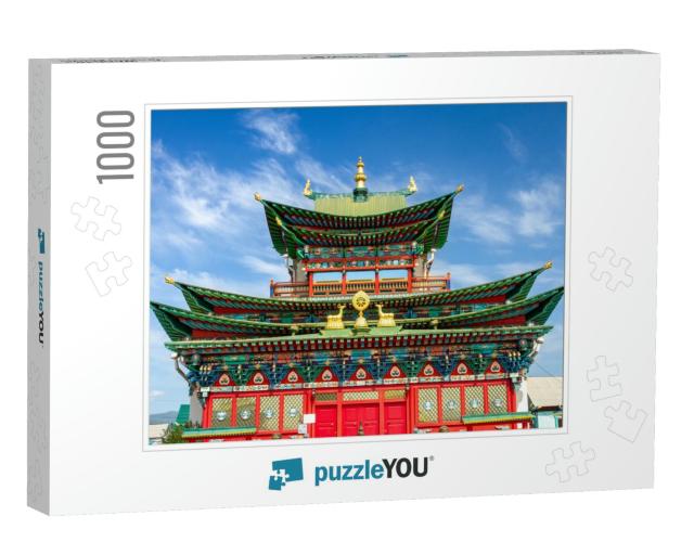 Ivolginsky Datsan Monastery is the Buddhist Temple Locate... Jigsaw Puzzle with 1000 pieces