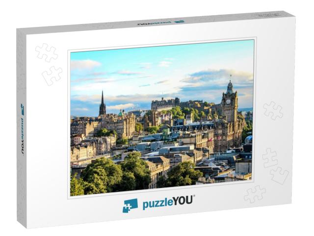 Edinburgh Skyline as Seen from Calton Hill, Scotland... Jigsaw Puzzle