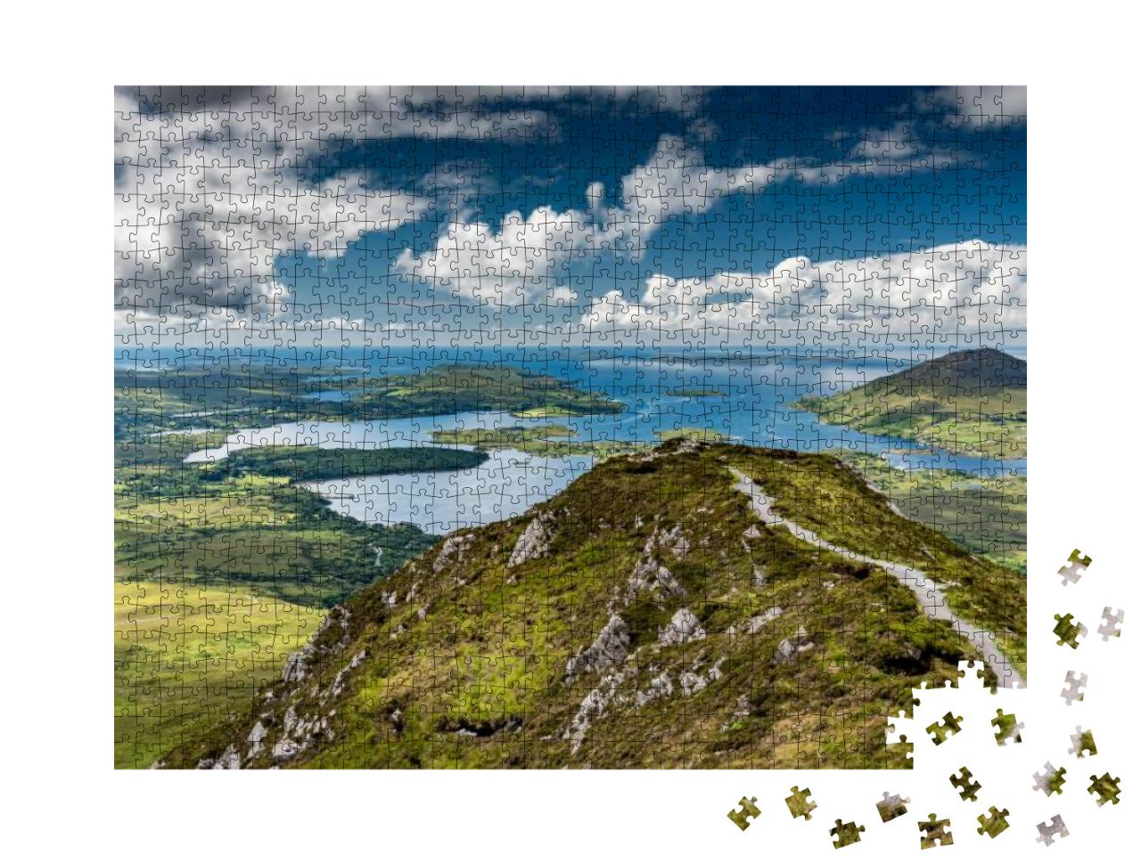 The Hiking Trail At the Top of Diamond Hill in Connemara... Jigsaw Puzzle with 1000 pieces