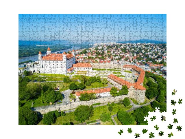 Bratislava Castle or Bratislavsky Hrad Aerial Panoramic V... Jigsaw Puzzle with 1000 pieces