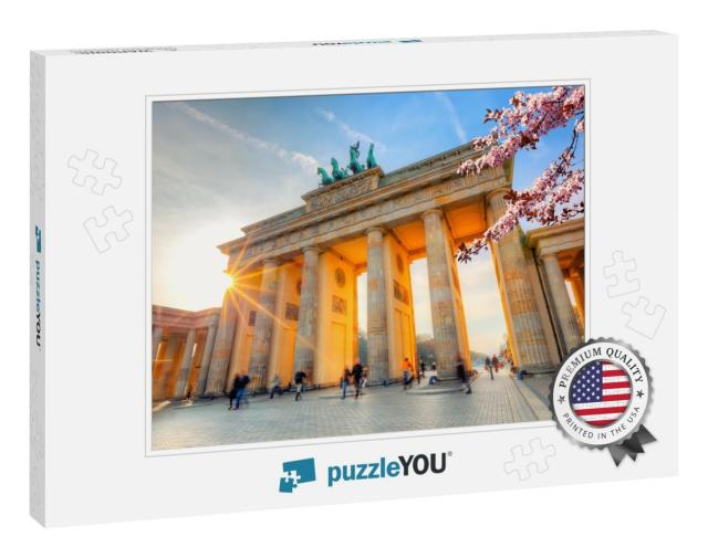 Brandenburg Gate At Spring, Berlin... Jigsaw Puzzle