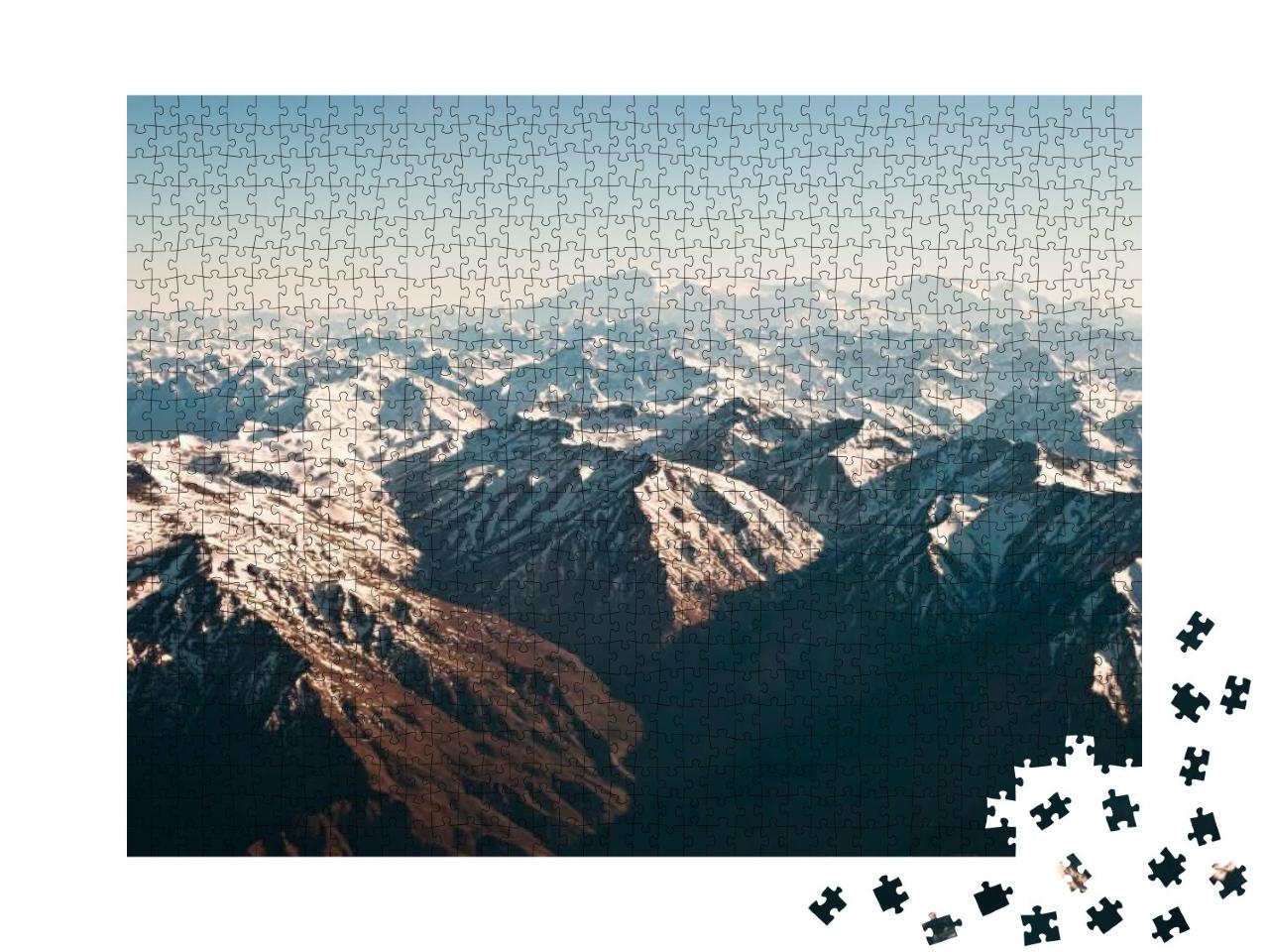 Andes Mountains, Argentina Chile, Aerial View... Jigsaw Puzzle with 1000 pieces