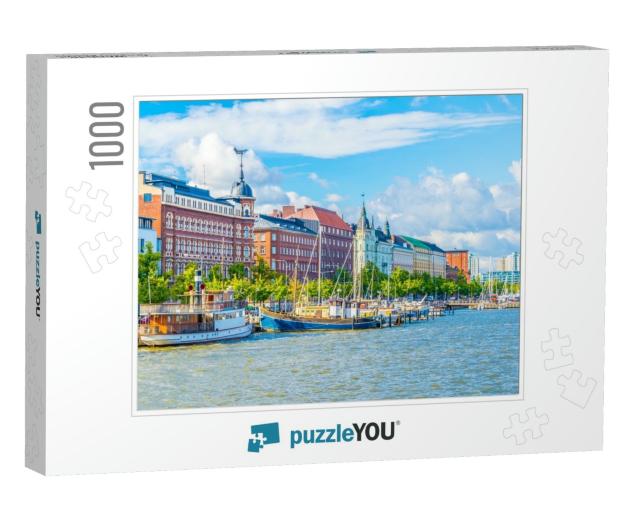 View of a Marina in the Kruununhaka District of Helsinki... Jigsaw Puzzle with 1000 pieces