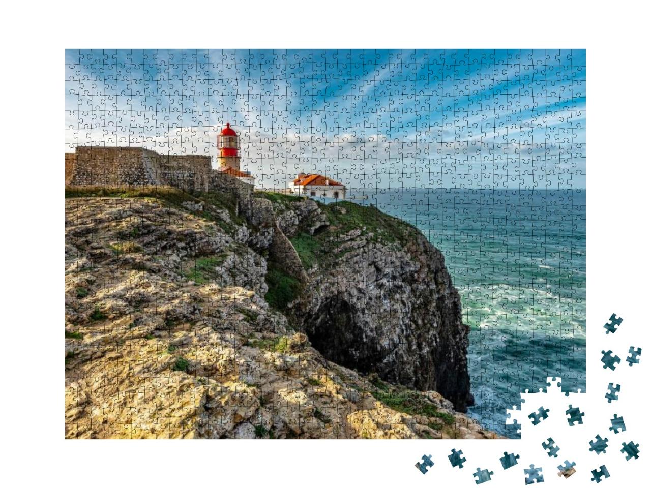 Lighthouse of Cape St. Vincent Stands Over the Atlantic O... Jigsaw Puzzle with 1000 pieces