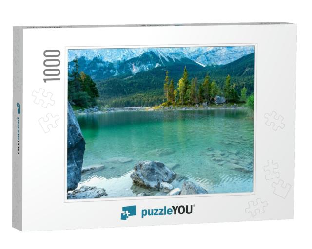 Stony View of the Lake Eib in Garmisch Partenkirchen in B... Jigsaw Puzzle with 1000 pieces
