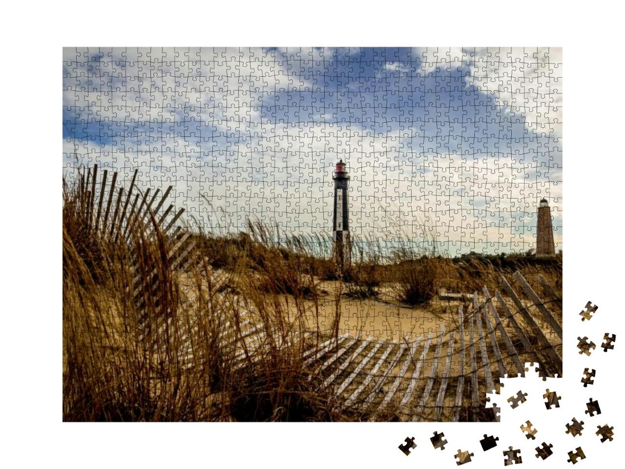 Cape Henry Lighthouses... Jigsaw Puzzle with 1000 pieces