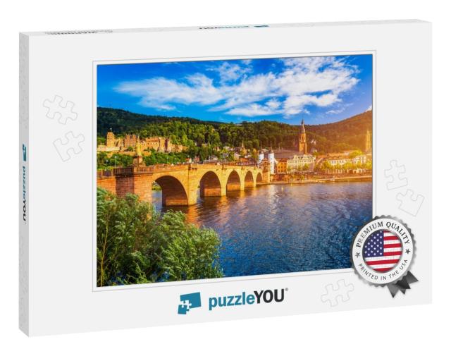 Landmark & Beautiful Heidelberg Town with Neckar River, G... Jigsaw Puzzle