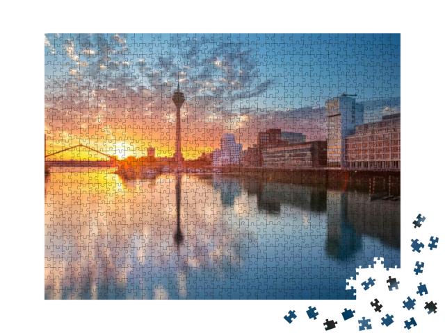 Duesseldorf, Germany. Cityscape Image of Duesseldorf, Ger... Jigsaw Puzzle with 1000 pieces