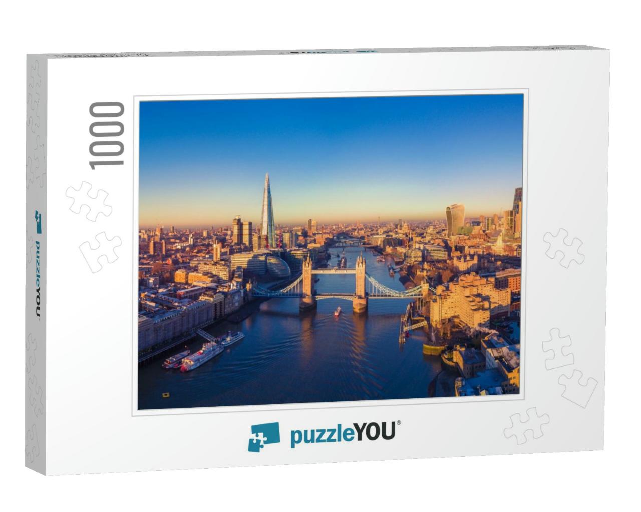 Aerial Panoramic Cityscape View of London & the River Tha... Jigsaw Puzzle with 1000 pieces