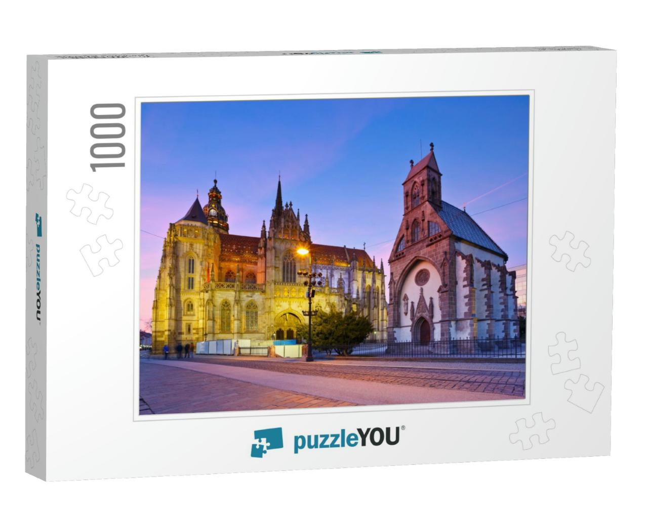 St. Michael Chapel & St. Elisabeth Cathedral in the Main... Jigsaw Puzzle with 1000 pieces