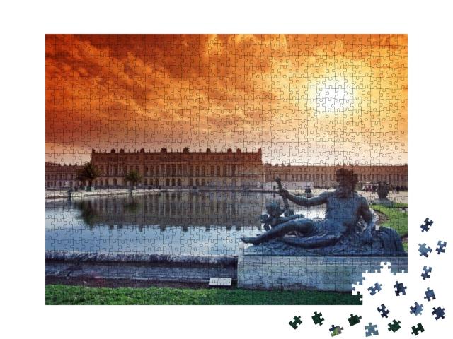 Basin & Statue in the Palace of Versailles... Jigsaw Puzzle with 1000 pieces