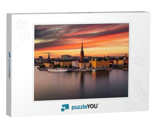 Scenic Panoramic View of Gamla Stan, in the Old Town in S... Jigsaw Puzzle