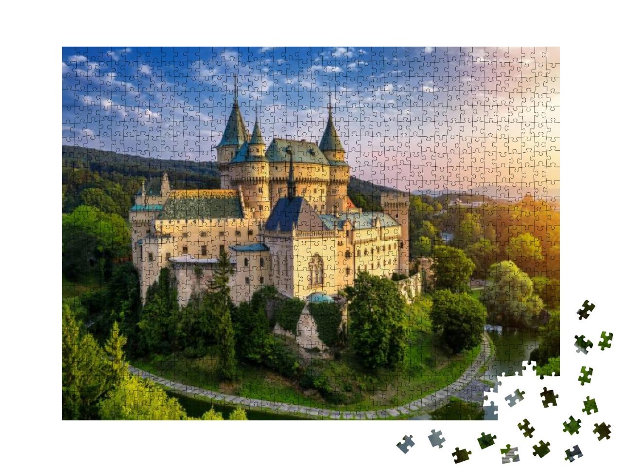 Aerial View of Bojnice Medieval Castle, UNESCO Heritage i... Jigsaw Puzzle with 1000 pieces