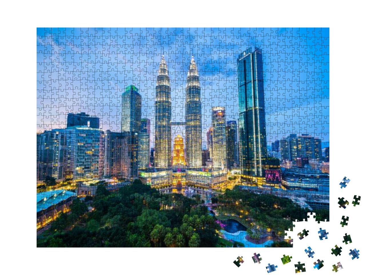 Beautiful Architecture Building Exterior City in Kuala Lu... Jigsaw Puzzle with 1000 pieces
