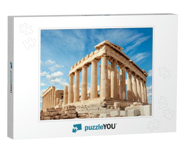 Parthenon Temple on a Bright Day. Acropolis in Athens, Gr... Jigsaw Puzzle