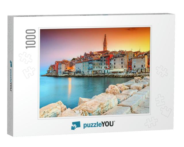 Stunning Romantic Old Town of Rovinj with Colorful Buildi... Jigsaw Puzzle with 1000 pieces
