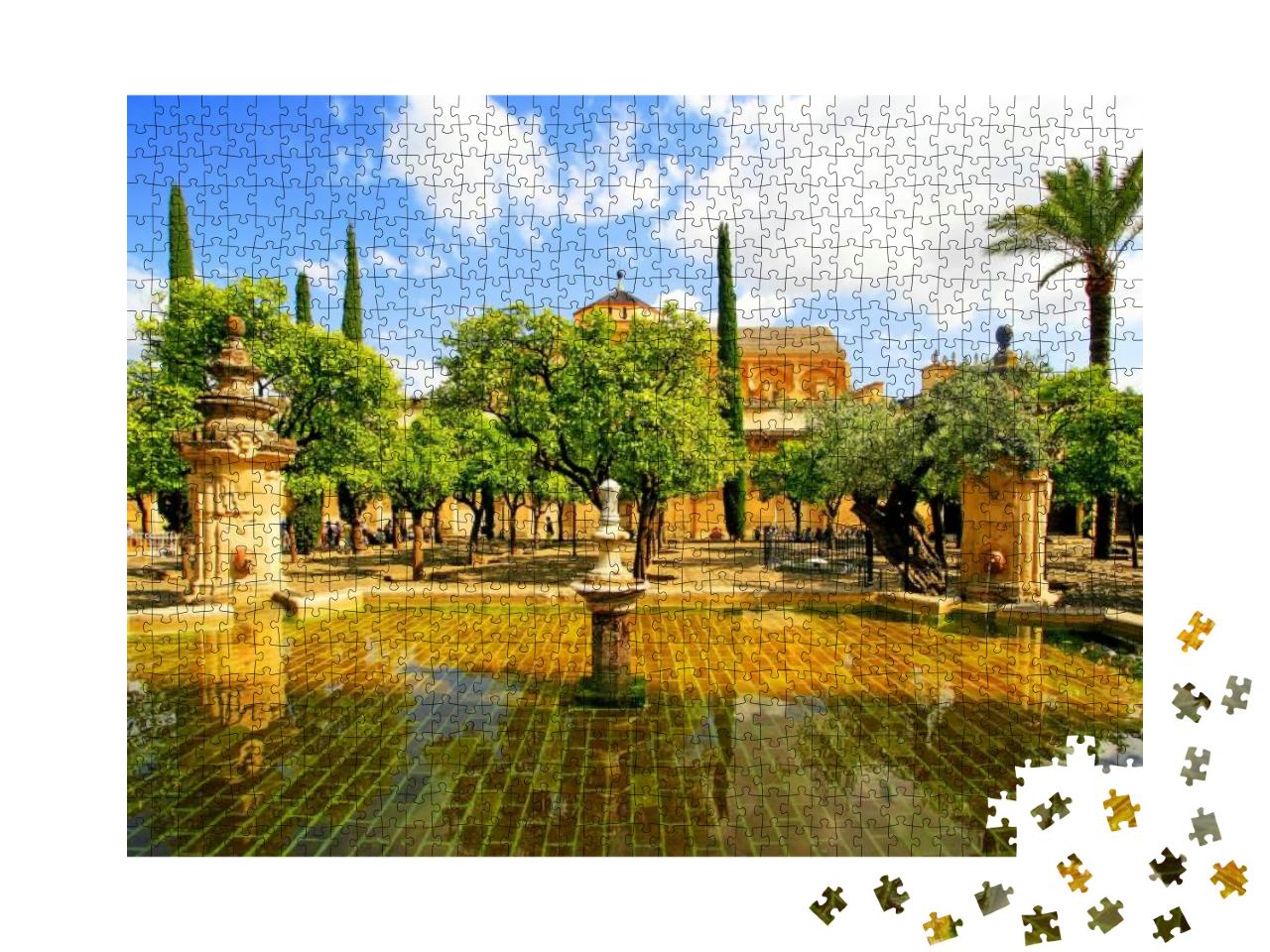 Fountain Inside the Orange Trees Courtyard of the Former... Jigsaw Puzzle with 1000 pieces