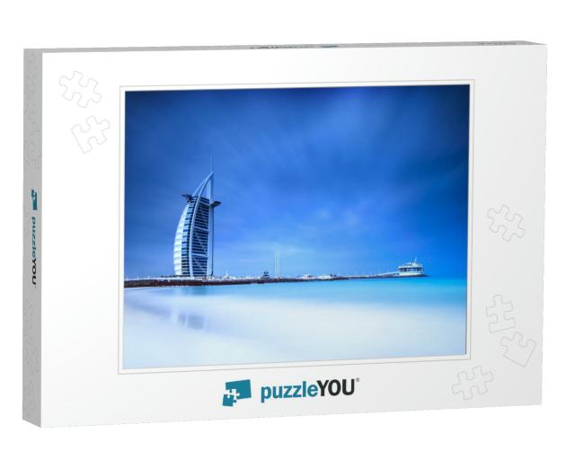 Burj Al Arab Hotel on Jumeirah Beach in Dubai, Modern Arc... Jigsaw Puzzle