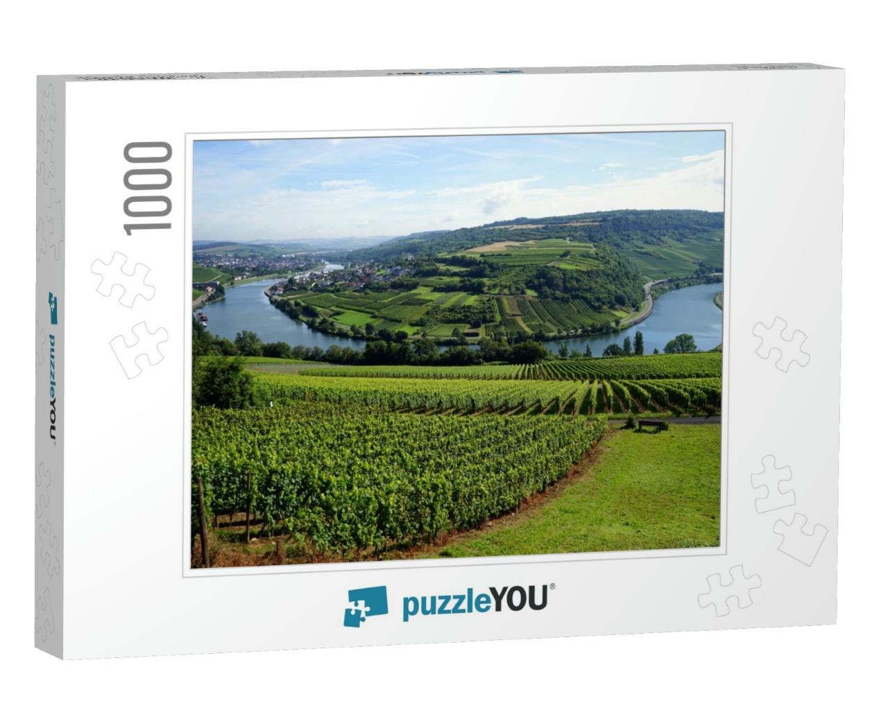 View of Mosell Valley on the Border Luxembourg & Germany... Jigsaw Puzzle with 1000 pieces
