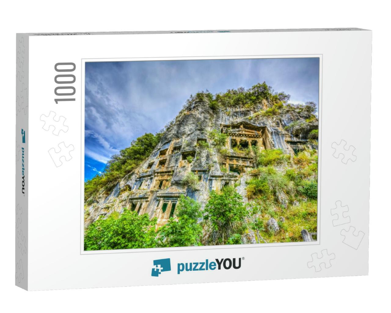 Tombs of Telmessos Ancient City in Fethiye Hdr Shot... Jigsaw Puzzle with 1000 pieces