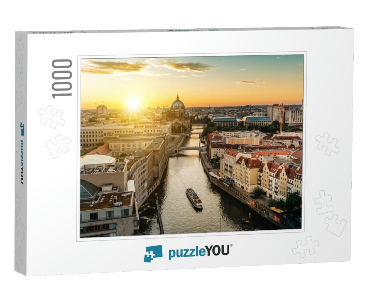 View Over River on Berlin Skyline with Berlin Cathedral... Jigsaw Puzzle with 1000 pieces