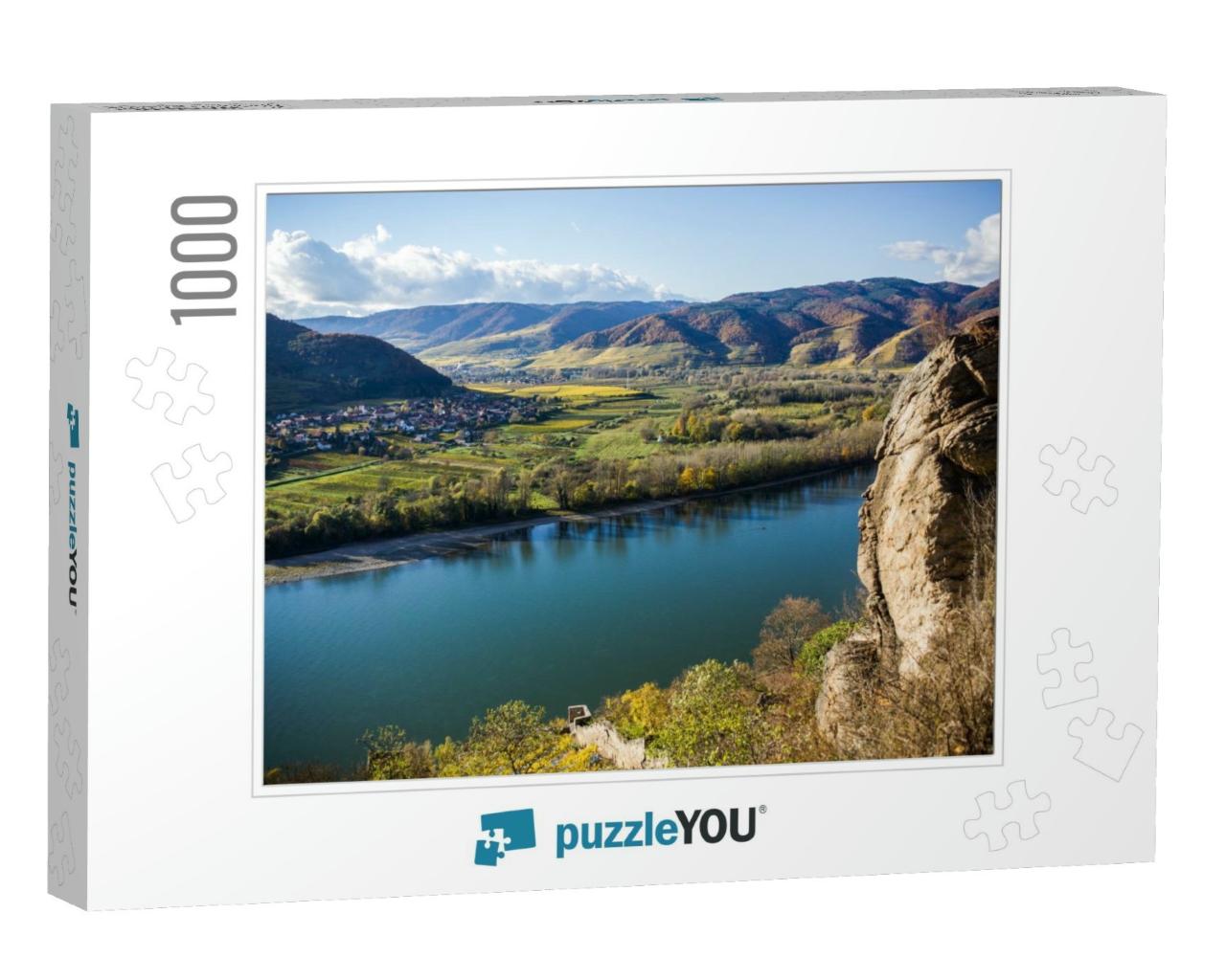 Landscape of Wachau Valley, Danube River, Austria... Jigsaw Puzzle with 1000 pieces