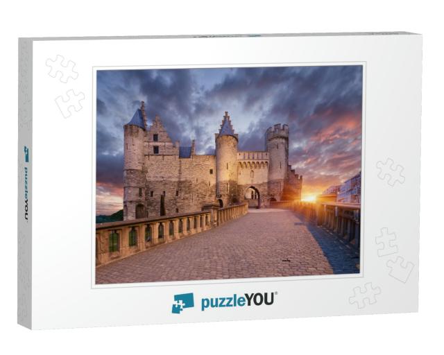 Het Steen, Castle in Antwerp, Belgium... Jigsaw Puzzle