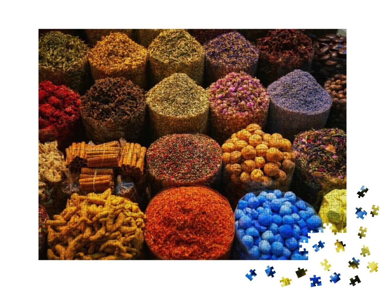 Colorful Spices on the Grand Souq in Dubai... Jigsaw Puzzle with 1000 pieces